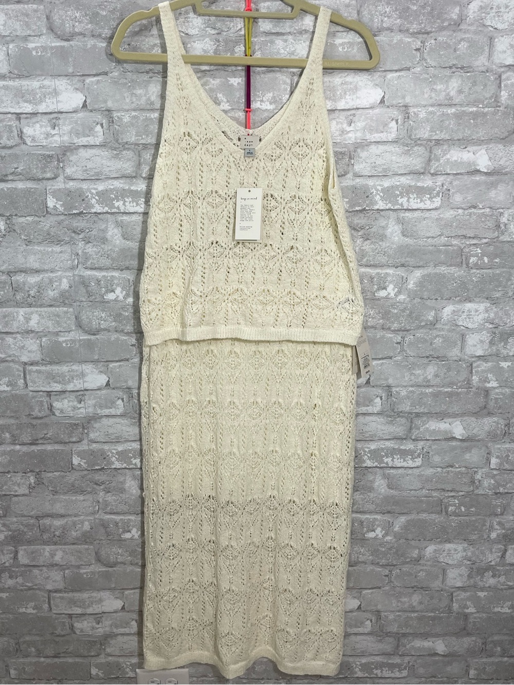 a new day Cream Knit Tank & Maxi Skirt Set